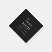 Zwarte minimalist De nacht voor het huwelijk Servet (Hoek)