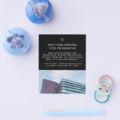 Zwarte minimalistische aangepaste zakelijke Logo e Flyer (Enkel)