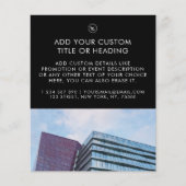 Zwarte minimalistische aangepaste zakelijke Logo e Flyer (Voorkant)