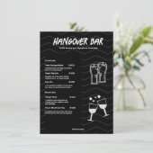 Zwarte minimalistische bar Drink Menu (Staand voorkant)