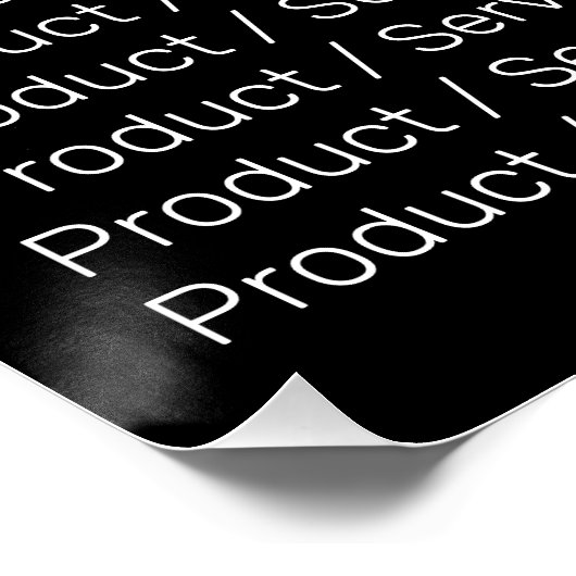 ZWARTE MINIMALISTISCHE BEDRIJFSLIJST MET GEDANKTE  PERFECT POSTER (Hoek)