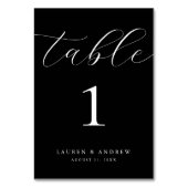 Zwarte minimalistische bruiloft | Aangepaste gebeu Kaart (Achterkant)