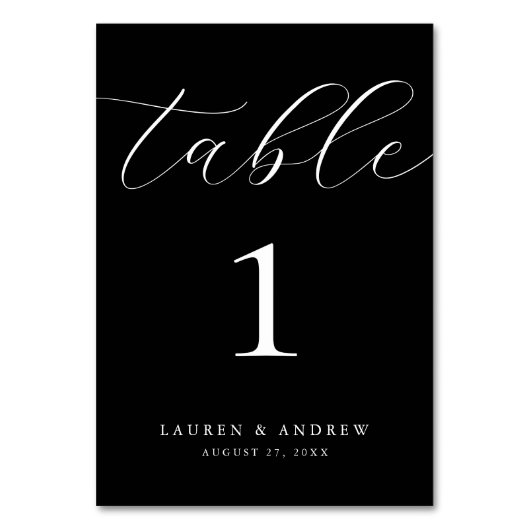 Zwarte minimalistische bruiloft | Aangepaste gebeu Kaart (Achterkant)