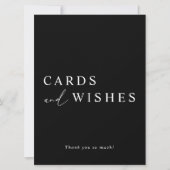 Zwarte minimalistische bruiloft- en wandschoortbor kaart (Voorkant)