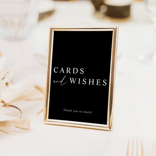 Zwarte minimalistische bruiloft- en wandschoortbor kaart