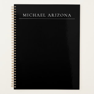 Zwarte Minimalistische Eenvoudige Moderne Eigen Na Planner