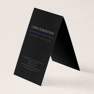 Zwarte Minimalistische Eenvoudige Premium Luxe Lin Visitekaartje