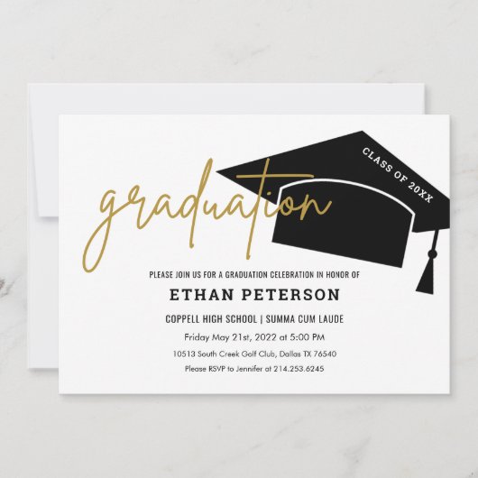 Zwarte Minimalistische Einrichting Hoge School Afs Kaart (Voorkant)