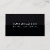 zwarte minimalistische elegant en moderne visitekaartje (Voorkant)