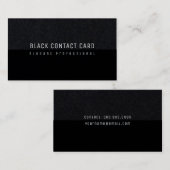 zwarte minimalistische elegant en moderne visitekaartje (Voorkant / Achterkant)
