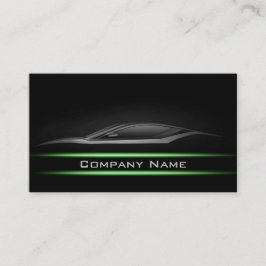 Zwarte minimalistische groene lijn, donkerder lay- visitekaartje