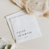 Zwarte minimalistische handgeschreven script bruil servet