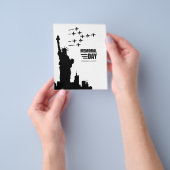 Zwarte minimalistische herdenkingsdag flyer (Hand)