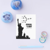 Zwarte minimalistische herdenkingsdag flyer (Enkel)