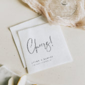 Zwarte minimalistische juichen handgeschreven scri servet