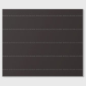Zwarte minimalistische moderne eigen naam cadeaupapier (Vlak)