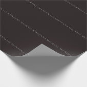 Zwarte minimalistische moderne eigen naam cadeaupapier (Hoek)