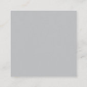 Zwarte minimalistische moderne eigen naam informatiekaartje (Achterkant)