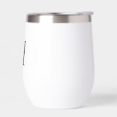 Zwarte Minimalistische Moderne Elegante Monogram (Links)
