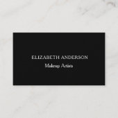 Zwarte minimalistische Qr-code social media premiu Visitekaartje (Voorkant)