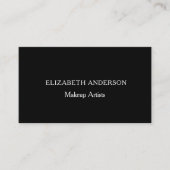 Zwarte minimalistische QR-code sociale media Visitekaartje (Voorkant)