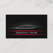 Zwarte minimalistische rode lijn, donkerder lay-ou visitekaartje (Voorkant)