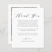 Zwarte minimalistische scriptweduwnaar Hartelijk d (Voorkant / Achterkant)