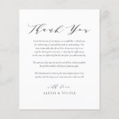 Zwarte minimalistische scriptweduwnaar Hartelijk d (Voorkant)