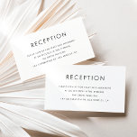 Zwarte minimalistische typografie bruiloft recepti informatiekaartje<br><div class="desc">Laat uw gasten weten over uw ontvangstgegevens met deze aanpasbare trouwontvangstkaart. Het boek bevat een minimalistische typografie. Personaliseer door uw gegevens toe te voegen. Deze minimalistische ontvangstkaart is perfect voor elk evenemententhema of seizoen.</div>