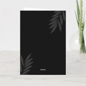Zwarte Minimalistische Verjaardag Vouwkaart  Kaart (Achterkant)