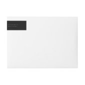 Zwarte Minimalistische Voornaam Wrap Rond Adres (Voorkant)