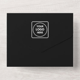 Zwarte minimalistische zakelijke uitnodiging