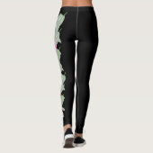 Zwarte Minnesota State Lady Slipper Bloem Leggings (Achterkant)