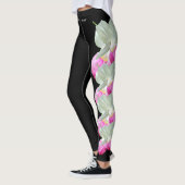 Zwarte Minnesota State Lady Slipper Bloem Leggings (Links)