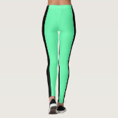 Zwarte/Mint kleurenblok Leggings van vrouwen (Achterkant)