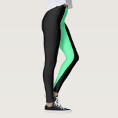 Zwarte/Mint kleurenblok Leggings van vrouwen (Rechts)