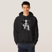 Zwarte mis hoodie (Voorkant volledig)