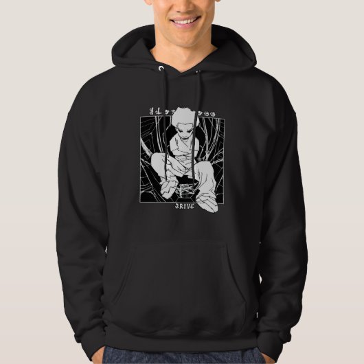 Zwarte mis hoodie (Voorkant)