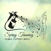 Zwarte Mobiele Spray Tanning Body Paint Raamsticker (Vel 3)
