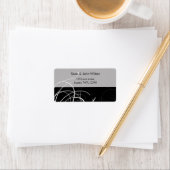 zwarte mod zwaait adresetiket etiket (Insitu)