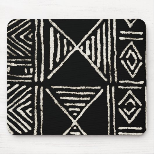 Zwarte modderdoek Muismat (Voorkant)