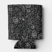 Zwarte-modderpatroon voor halloween-party blikjeskoeler (Achterkant)