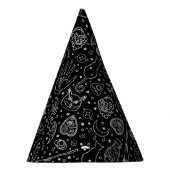 Zwarte-modderpatroon voor halloween-party feesthoedjes (Rechts)