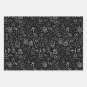 Zwarte-modderpatroon voor halloween-party inpakpapier vel (Voorkant)