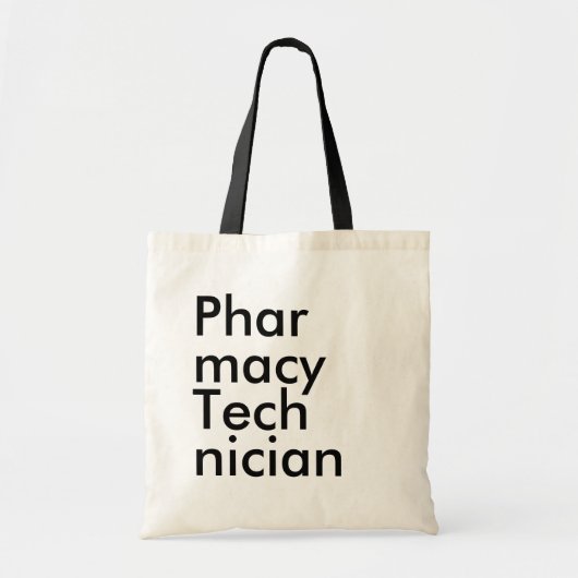 Zwarte Mode Apothekersassistent Tote Bag (Voorkant)