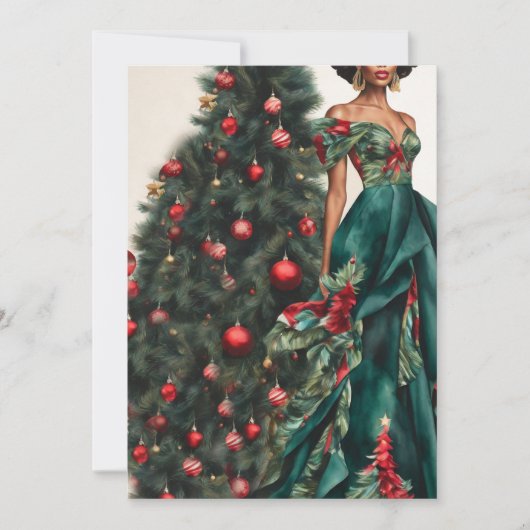 Zwarte mode met vintage charme kaart (Voorkant)