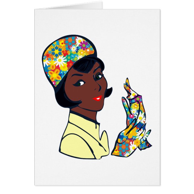 zwarte modedame (Voorkant)