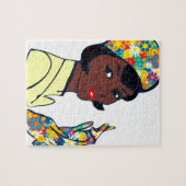 zwarte modedame legpuzzel (Horizontaal)