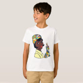 zwarte modedame t-shirt (Voorkant volledig)