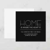 Zwarte moderne aankondigingen (Voorkant / Achterkant)